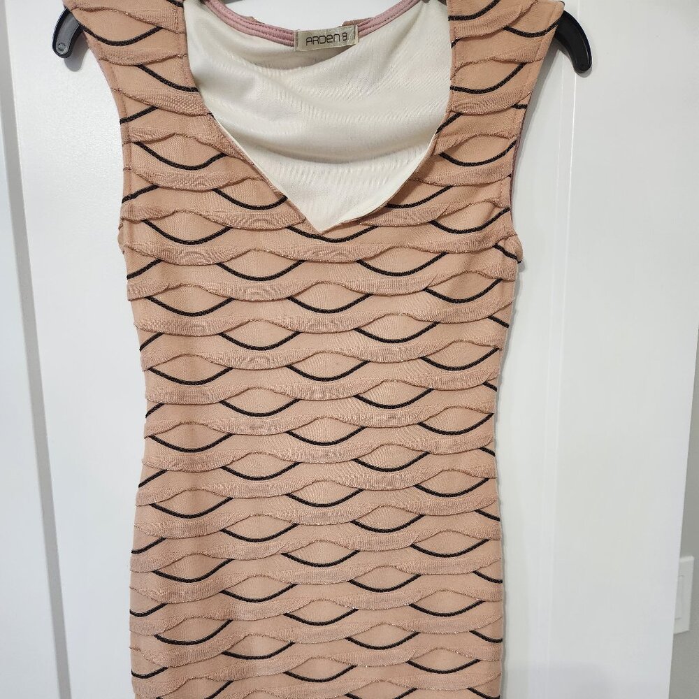 Arden B Pink Fish Scale Mini Dress Size Small